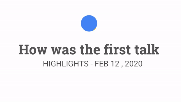 How was the first talk?