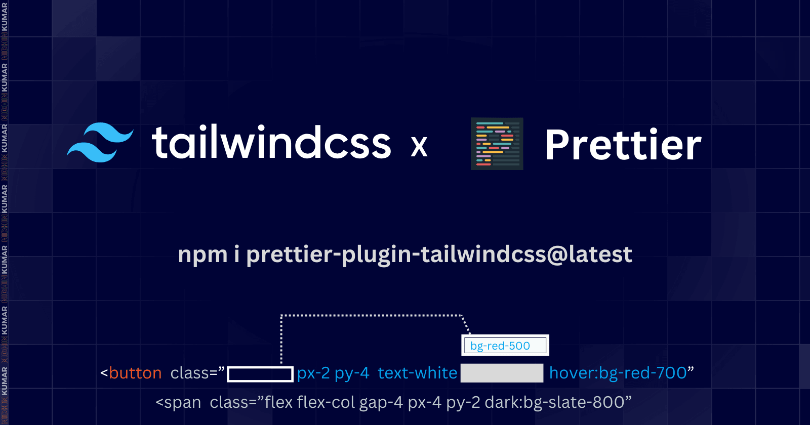 Cleanup Whitespace and duplicate classnames in Tailwind using Prettier